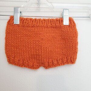 So'Dorable knit fox diaper cover, orange